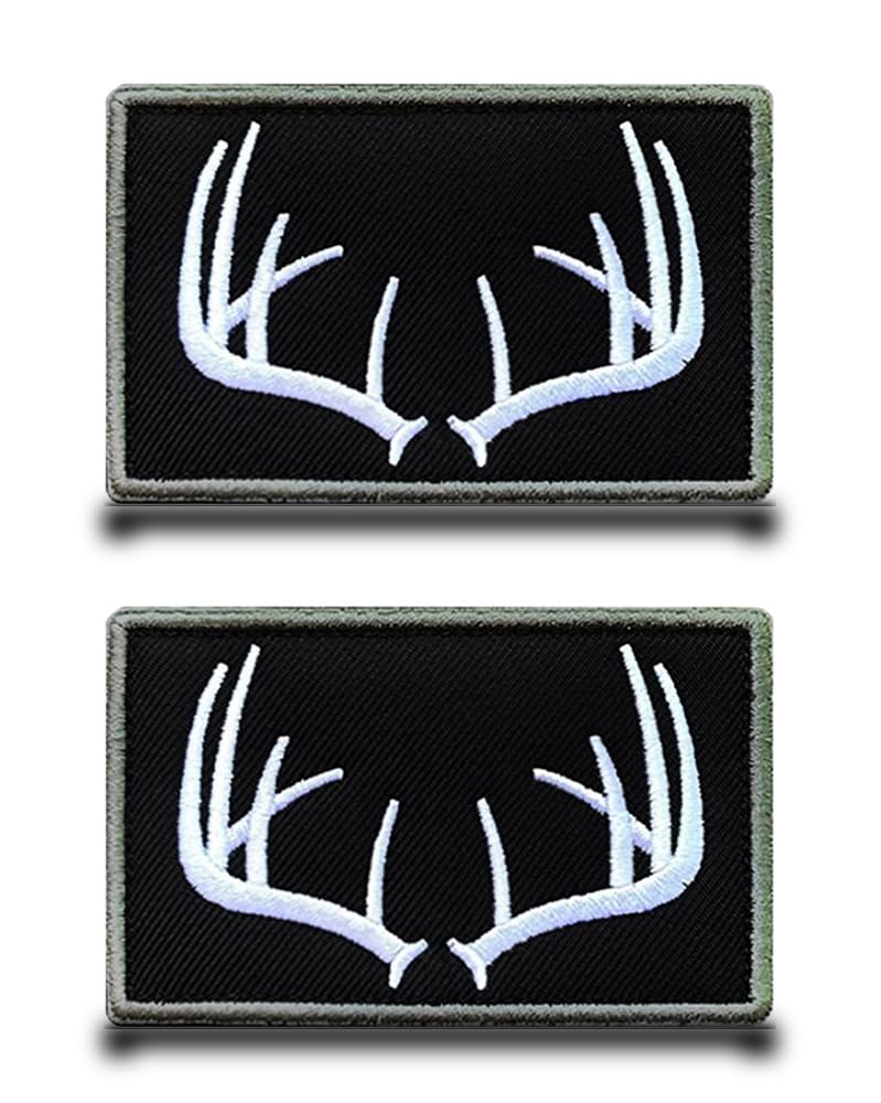 Patchs brodés bois de cerf (lot de 2) pour customiser vos vestes et sacs à dos