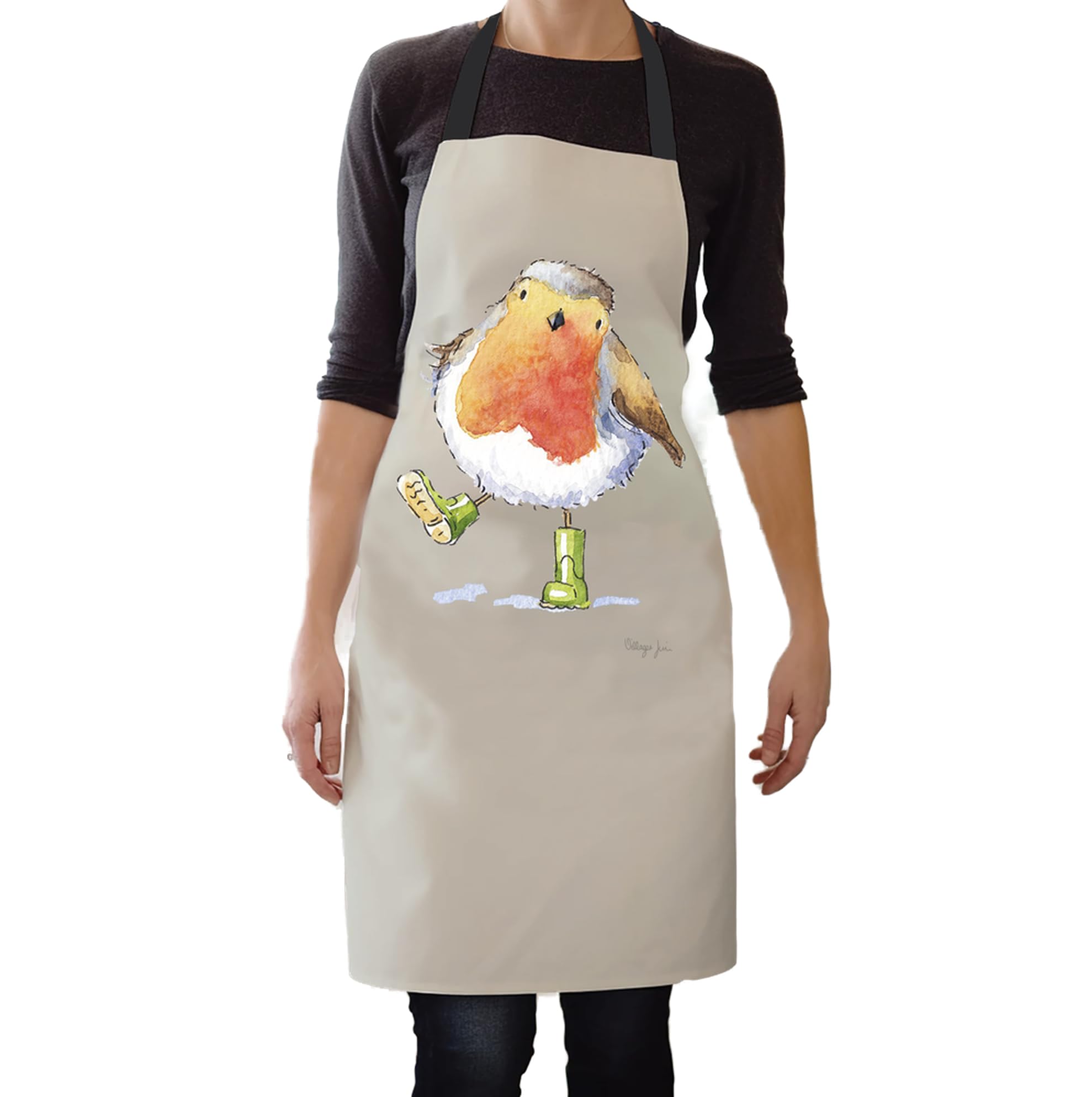 Image Industry Robin Apron - Kitchen Apron - Robin Artwork - Cooking & Baking