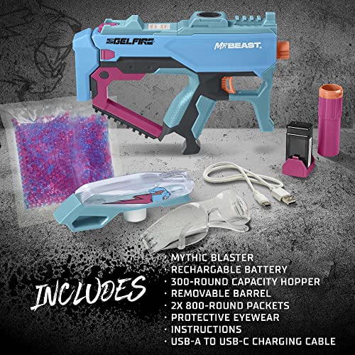 Nerf Pro Gelfire X MrBeast Blaster, 1600 Gelfire Rounds, 300 Round Hopper, Rechargeable Battery, Eyewear - Image 6