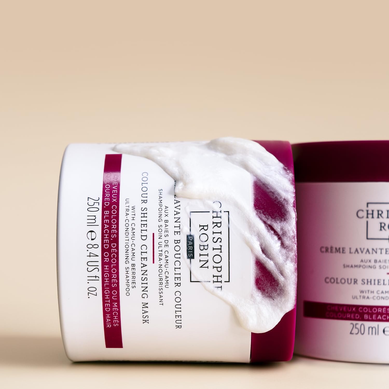 Christophe Robin Color Shield Cleansing Mask With Camu Camu Berries for Color-Treated Hair - Low-foaming 8.4 fl. oz