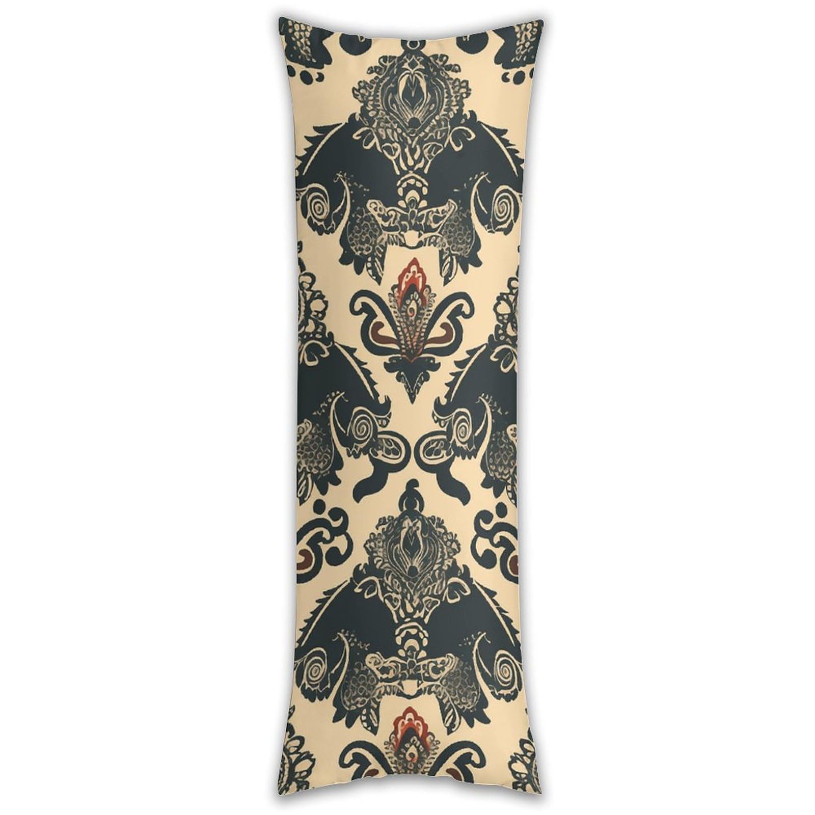 Asian Elephants Pillowcase Long Pillow Case Cozy Pillow Cover Pillow Protector Soft Long Cushion Case Long Body Lumbar Decorative Throw Pillow Cover for Bed Sofa Couch 18.9 X 53 Inches