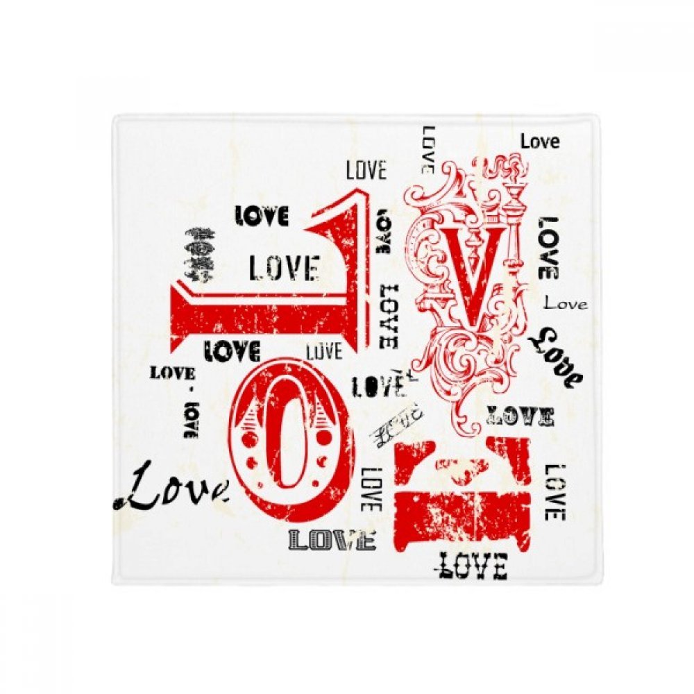 Tapis de bain anti-dérapant 50x50 cm Rouge et Noir DIYthinker