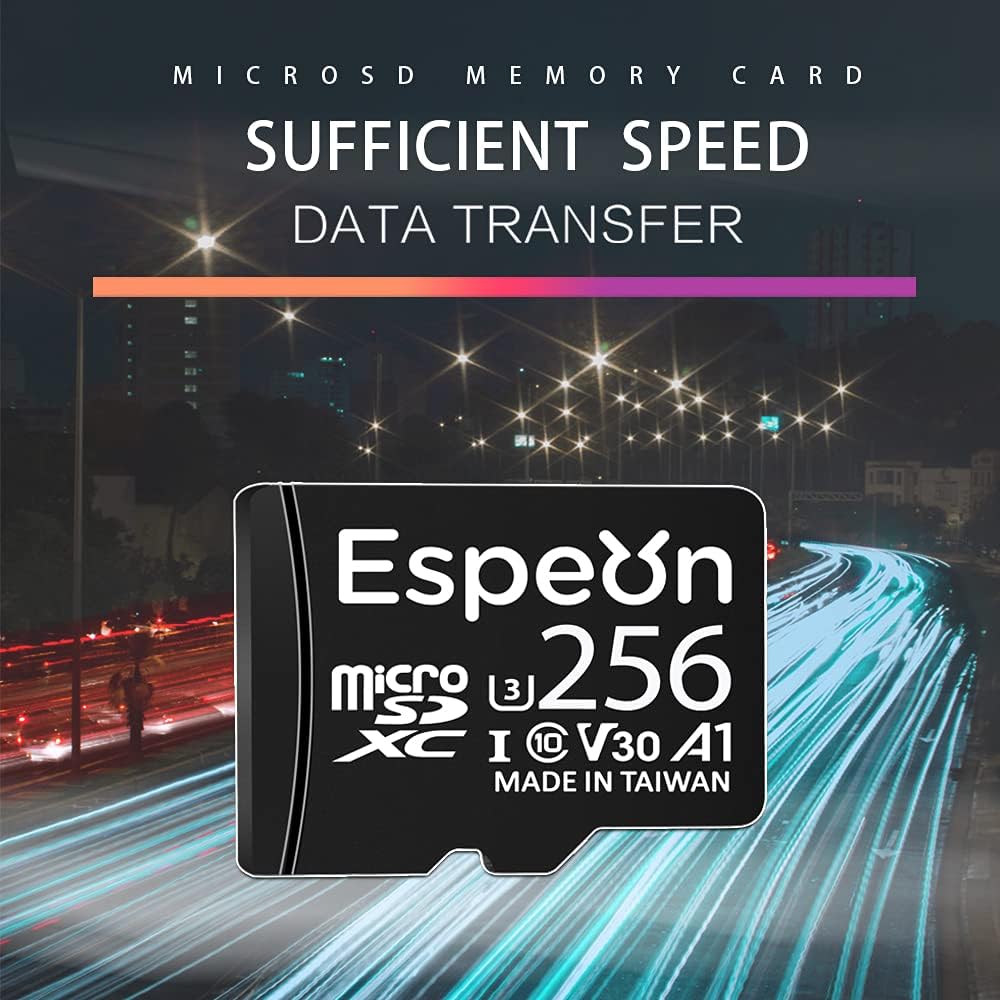 Espeon Micro SD Card 256GB with SD Adapter for Smartphone and Tablet MicroSDXC Memory Expansion, Nintendo-Switch, Portable Game Consoles. 4K Video Playback, A1 UHS-I U3 V30 C10, Up to 95MB/s Read