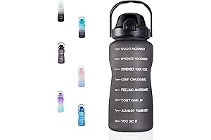 2-Liter Motivational Water Bottle with Time Marker