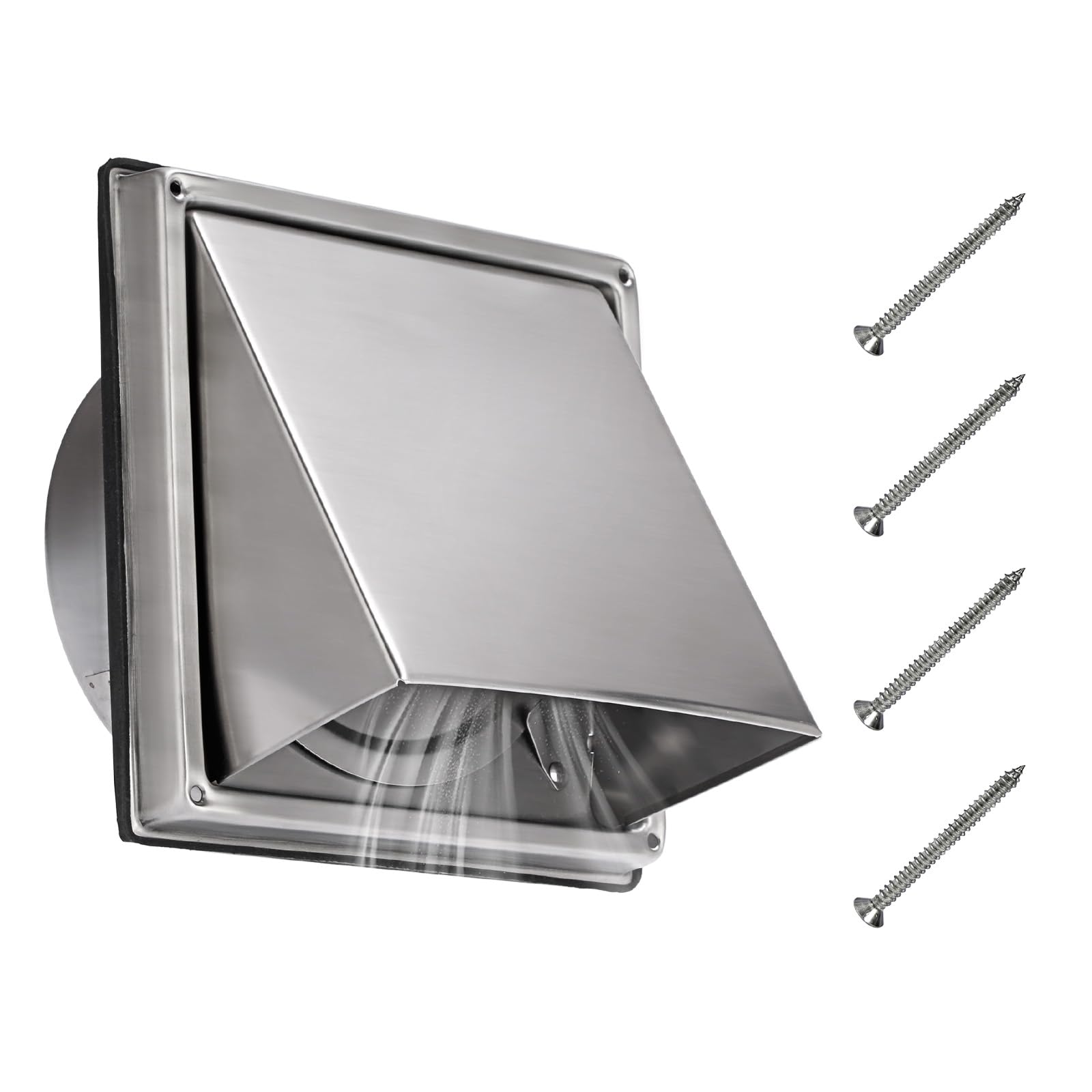 SUMNACON Stainless Steel Air Vent Cover with Removable Cover, 6 inch Square
