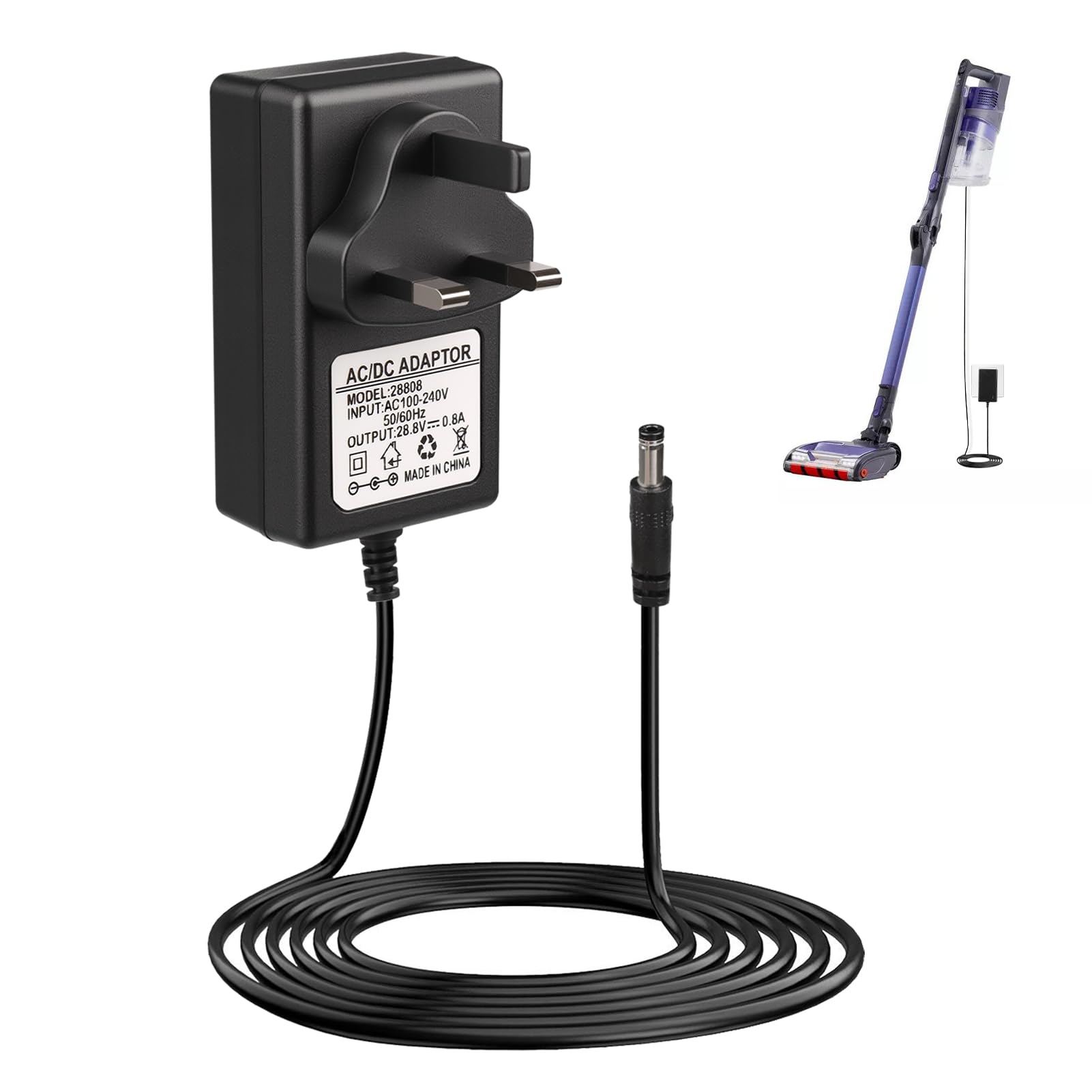 28.8V Charger Adapter for Shark Hoover Cordless Vacuum Cleaner