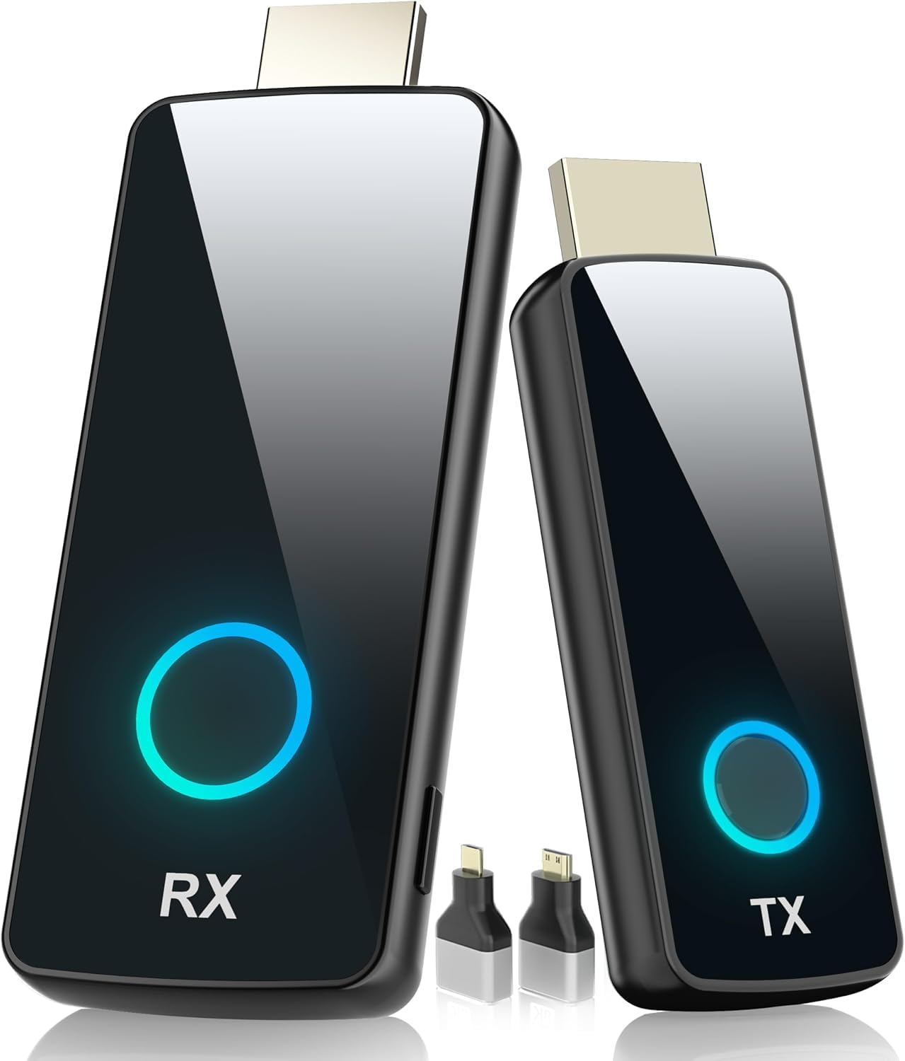 PWAYTEK Émetteur et Récepteur HDMI sans Fil 4K, Portée 50 m, Double Bande 2,4G/5G, Compatible PC/Ordinateur Portable/TV/Projecteur, Plug & Play, sans Application Requise(Noir Gunmetal)