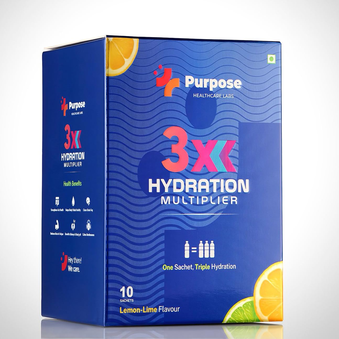 PURPOSE HEALTHCARE LABS Hydration Multiplier Sachet Pack of 10 - Electrolyte-Packed Drink Mix, Enhances Hydration & Energy.
