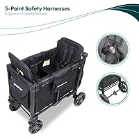 Vista 7 de WONDERFOLD W2 Elite Pro Stroller Wagon (2 Seater) - Collapsible Wagon Stroller with Seats with 5-Point Harnesses, Adjustable Push Handle, and