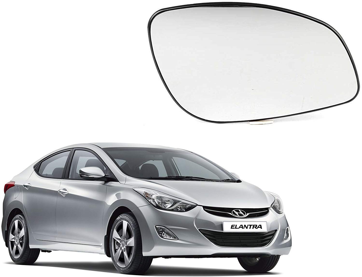 Automart Sub Mirror Plate For Hyundai Elantra 2012-2015 (Set Of Right and Left Side)