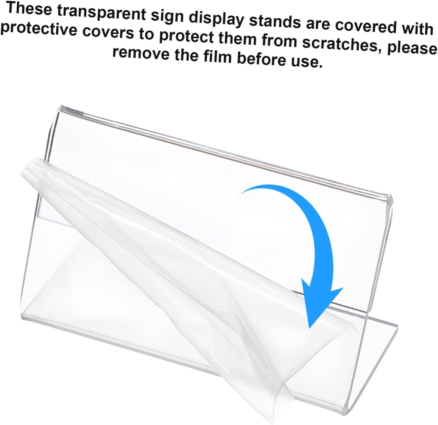 4セット 透明なテーブルカード 見せる ホルダー 皿 看板 製品 立つ パンフレット展示スタンド テーブル サイン チックフレーム