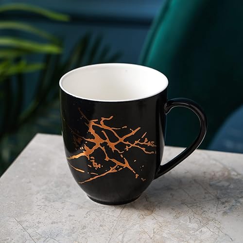 Miniatura 2 de Stone lain Juego de platos de porcelana, 4 tazas, Zora - Negro