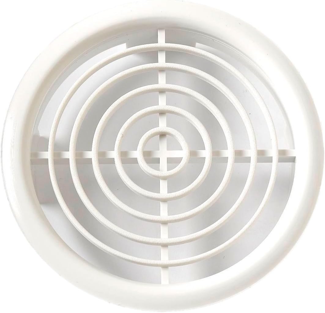 Merriway BH05538 (4 Pcs) Push-In Louvred Soffit Vent Grilles, 70mm (3 Inch) - Pack of 4 Pieces