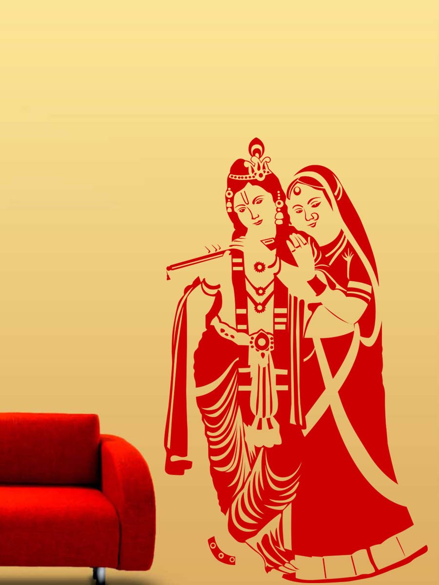 Trends on Wall radha krishna wall decals (60 cm x 102 cm) Amazon.in