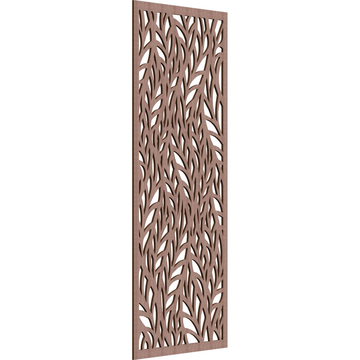 Ortonville Decorative Pierced Fretwork Wood Wall Panels, 27 3/8"W x 69 3/8"H x 3/8"T, Walnut