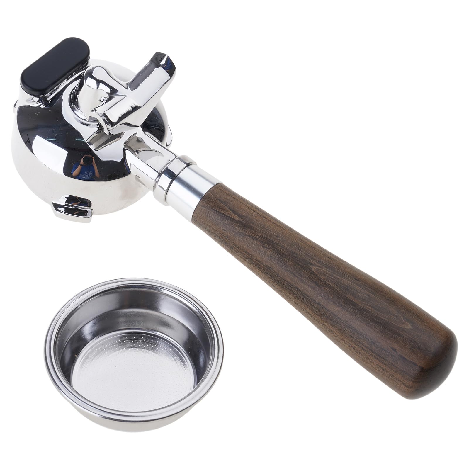 Kaffeezubehör Kaffeemaschinen Siebträger mit Holzgriff für 58-mm Espressomaschinen sorgt für Stabilität und einfache Reinigung des Espresso Griffs