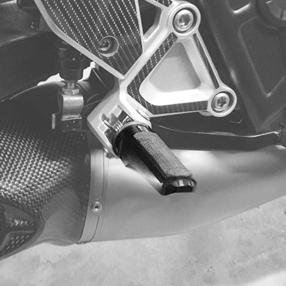 Repose-pieds avant pour moto K-T-M125 200 390 Du-ke Du-ke125 Du-ke200 Du-ke390 pour Aprilia Shiver 750 900 (noir)