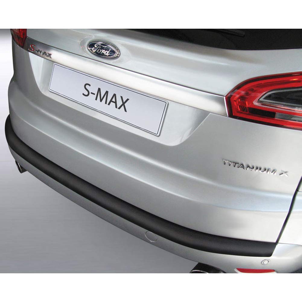 Protector del parachoques trasero ABS compatible con Ford S-Max 5 puertas 2006-2015 Negro