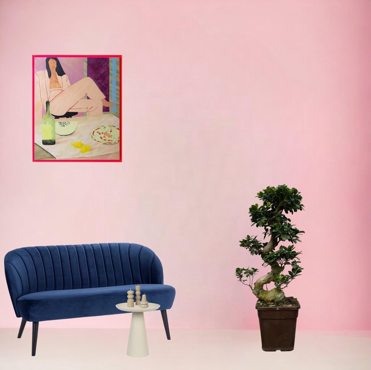 Trendyplants - Ficus Microcarpa Ginseng - Bonsaï - Plante d'intérieur - Hauteur 70-90 cm - Taille du pot Ø23cm