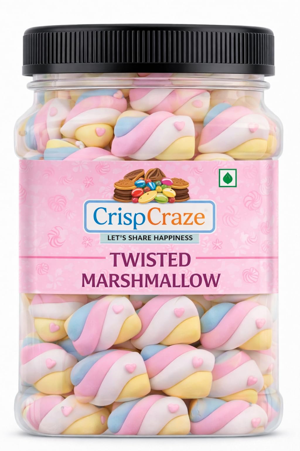 Marshmallows - Pure Veg 80 Pieces Assorted Fruit Flavours | Mini Vegan Marshmallow Candy Jar | Multi-Colour, Traditional & Organic Taste | For Kids & Adults | No Artificial Additives (Spring)-image-48