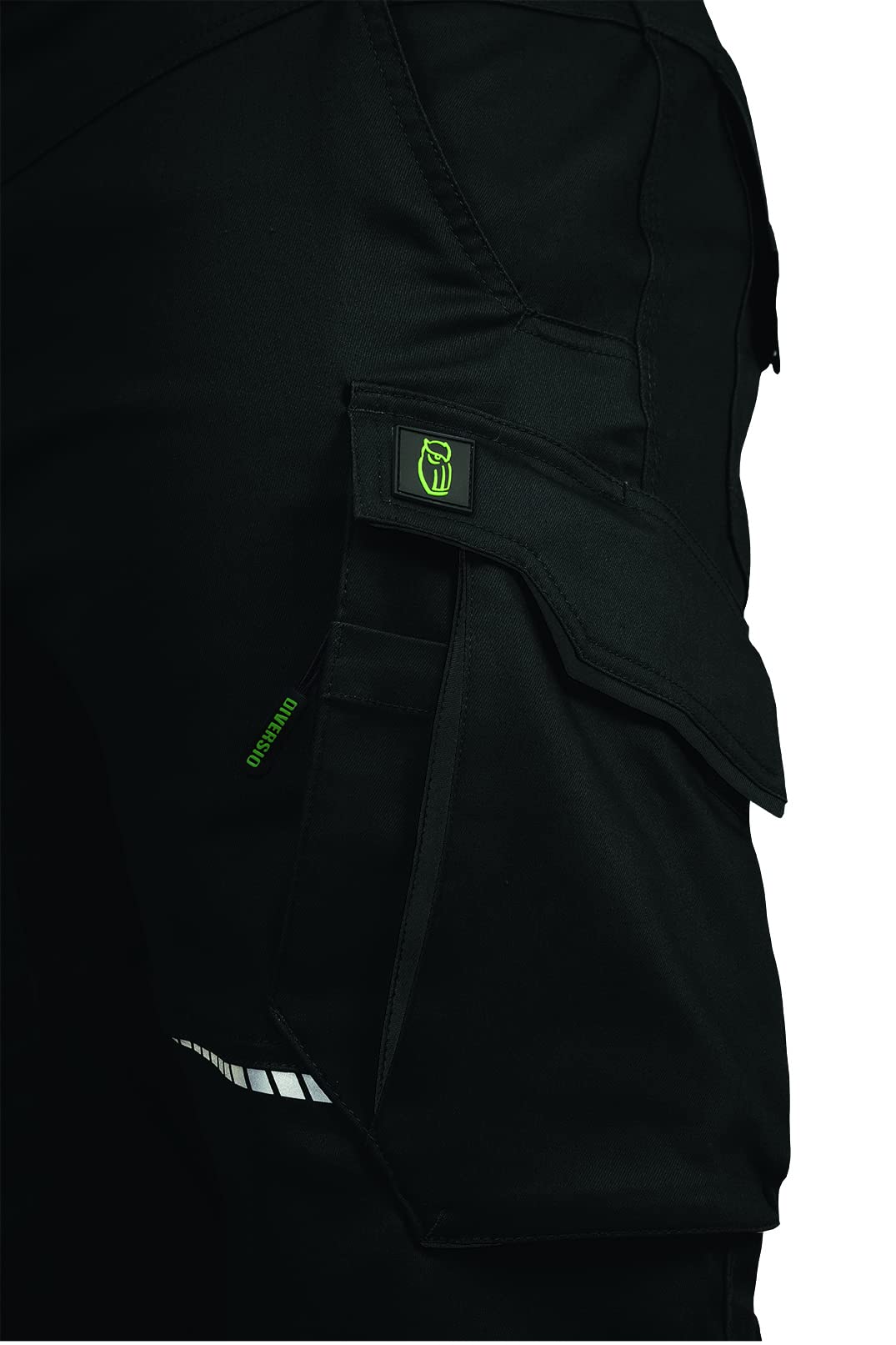LEIB WÄCHTER Flex-Line Arbeitshose Bundhose Premium Schwarz/Schwarz ohne Kniepolstertaschen Gr. 50