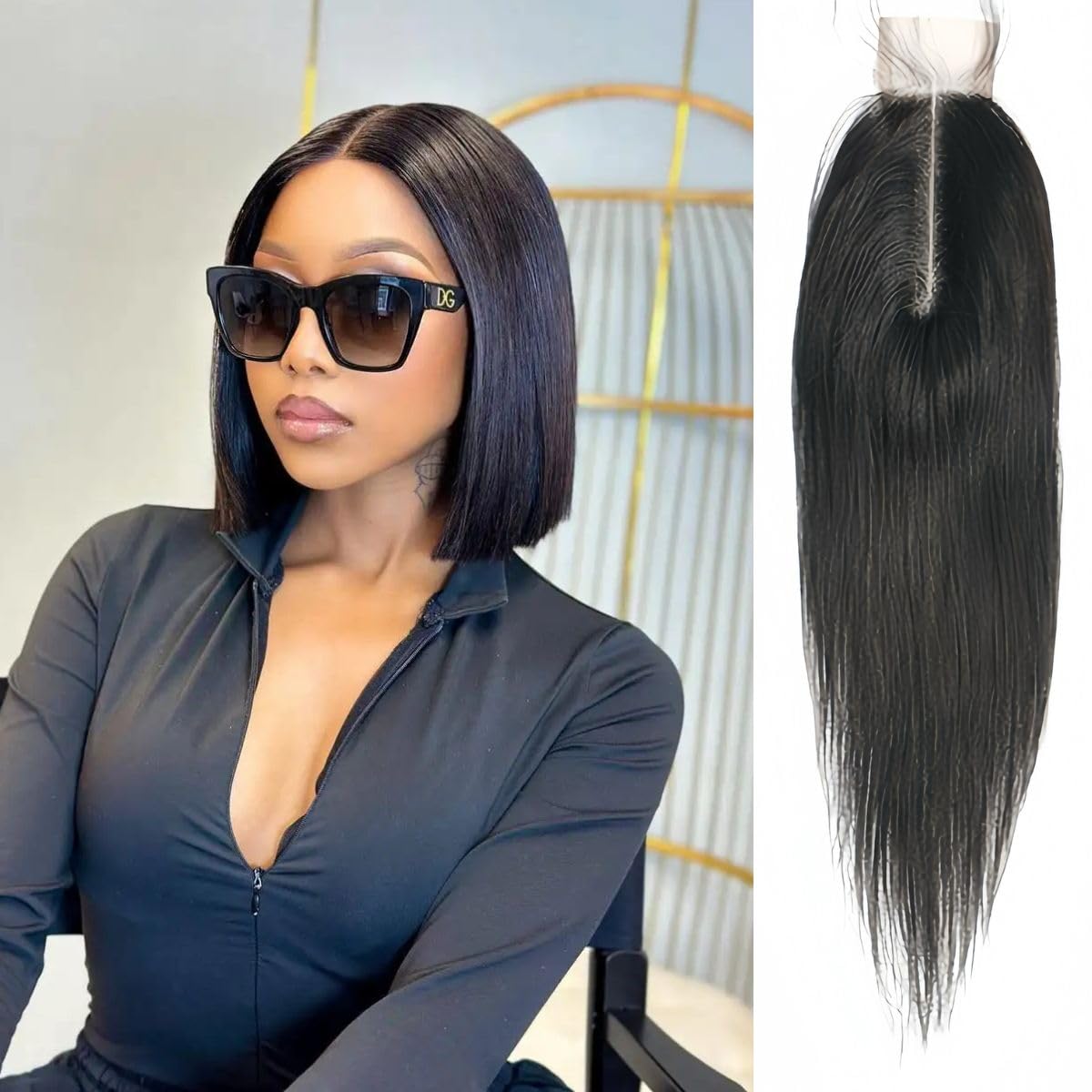 Amazon.com : Brazilian 2x6 Lace Closure Straight 100% Remy Human