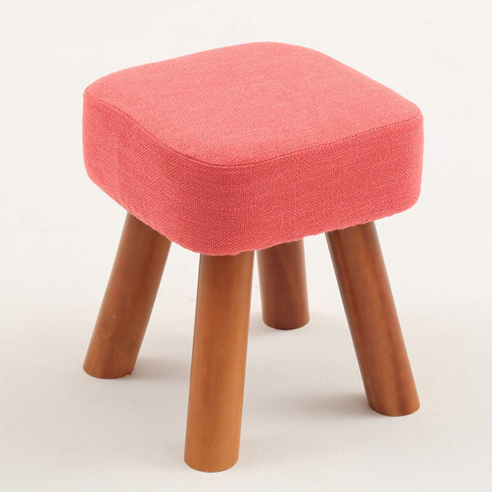 Pouf rembourré pour soulager les jambes lourdes avec pieds en bois véritable