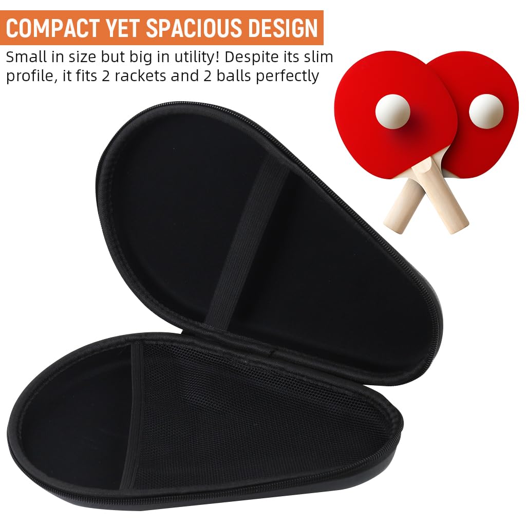 PROBEROS Table Tennis Racket Case 28x18cm for 2 Bats Waterproof 3