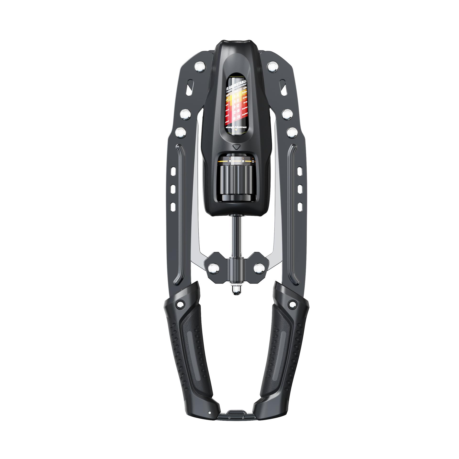 Hydraulic Power Twister, 10-200kg Adjustable Resistance | Dual Carbon Steel | Stable Hydraulic | Ergonomic PU Handle for Full-Body Workout | Foldable Hook Storage black