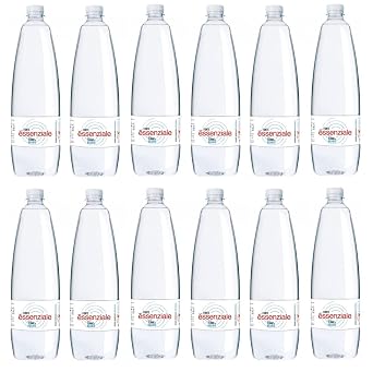 Ferrarelle 12x Fonte Essenziale Acqua Minerale Natural Mineral Water Disposable PET 1 Litre