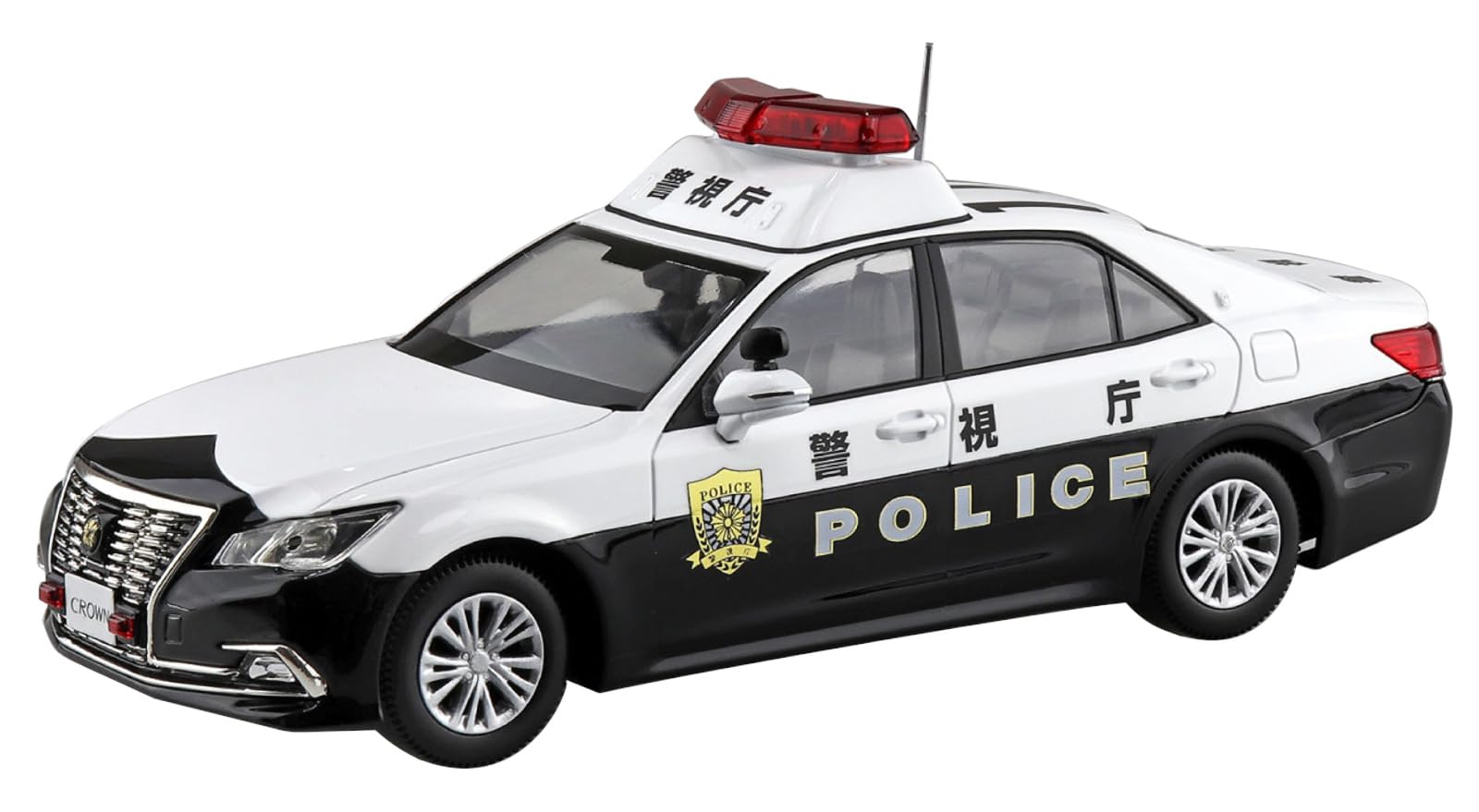 青島文化教材社 1/32 楽プラ スナップキット No.01-PC トヨタ クラウン パトロールカー 色分け済みプラモデル