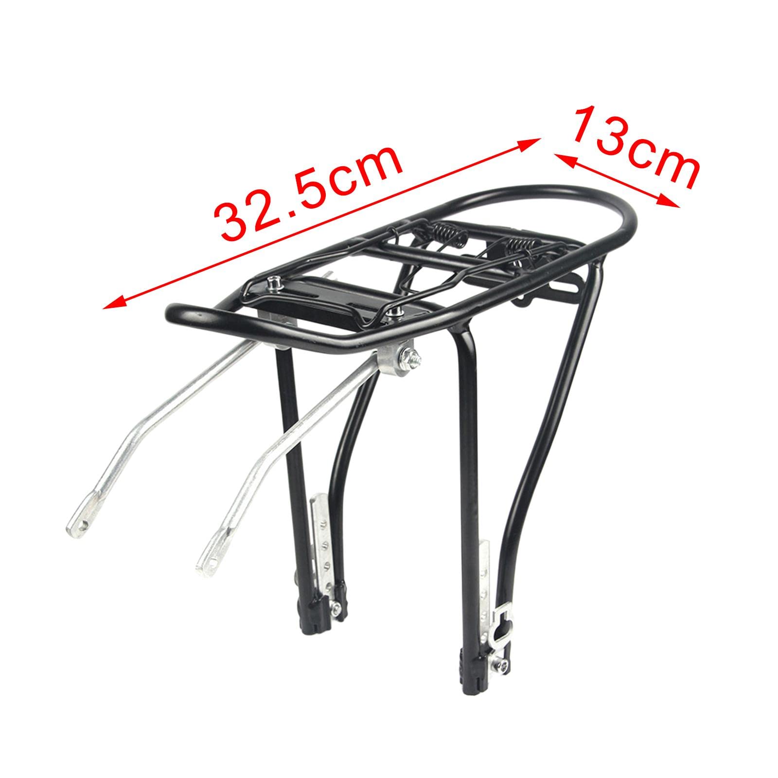 Portaequipajes de Bicicleta Soporte Trasero Portabultos Accesorio de Bicicleta con Abrazadera para y Estante para Equipaje Adecuado para