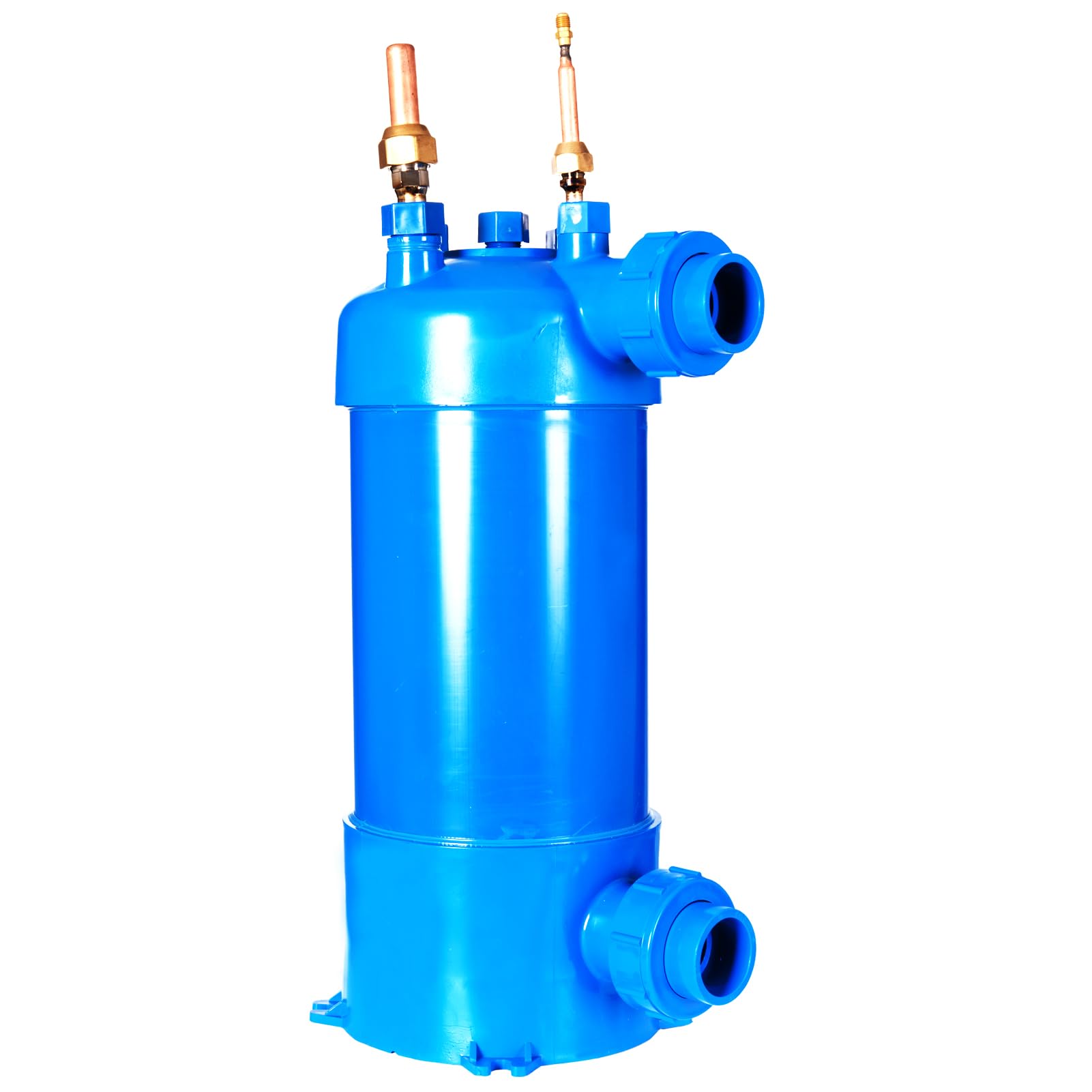 QUELECO Pool Heat Exchanger Titanium Twisted Tube PVC Shell for Swimming Pool Heat Pump Solar Spa Heating and Cooling(85kBtu / 25kw)