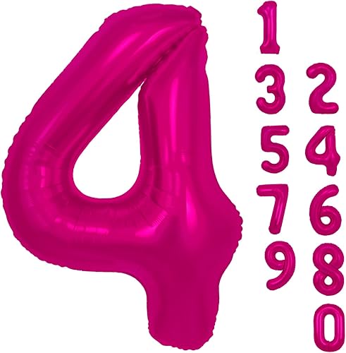 Miniatura 6 de Globo con el número 45 de 40 pulgadas, globos rosa con el número 45, globos digitales para decoraciones de celebración de fiesta de cumpleaños de 45