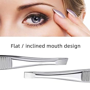 Amazon.co.jp: 毛抜き 精密ピンセット 先斜め 平タイプ 使い
