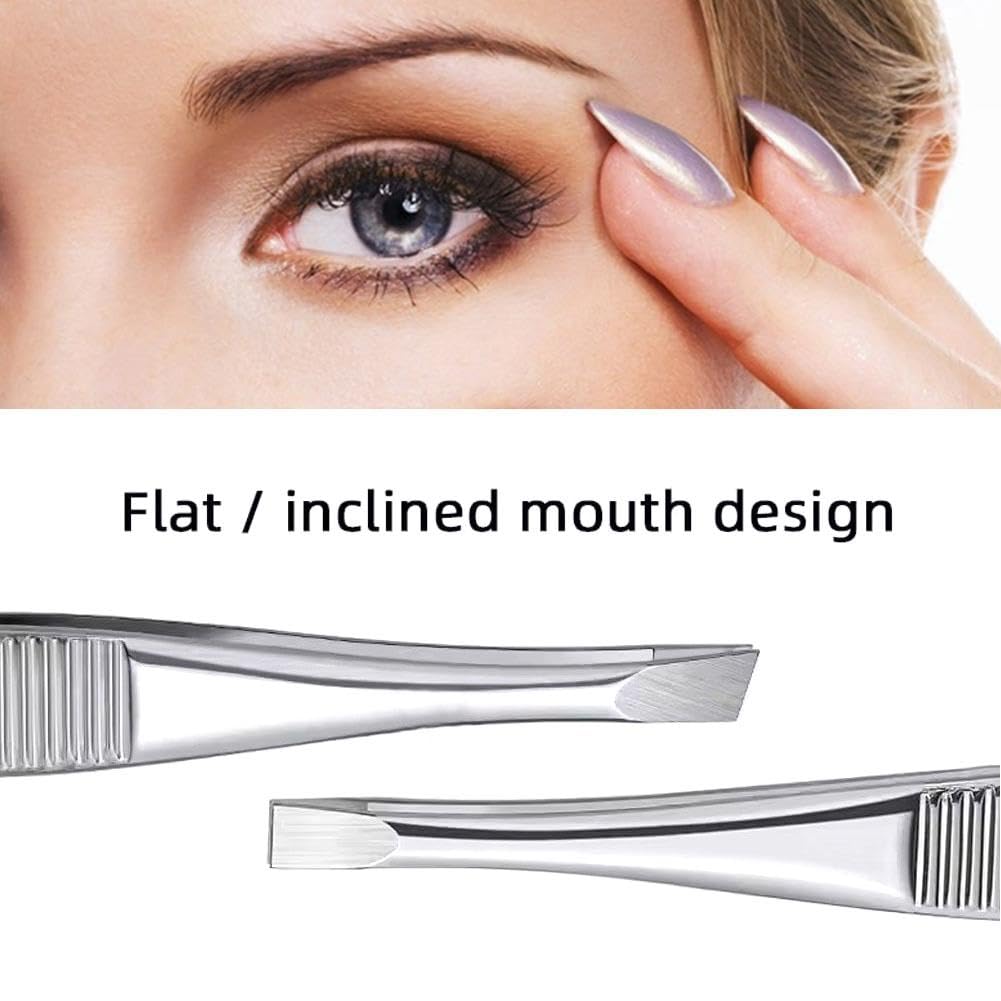 Amazon.co.jp: 毛抜き 精密ピンセット 先斜め 平タイプ 使いやすい
