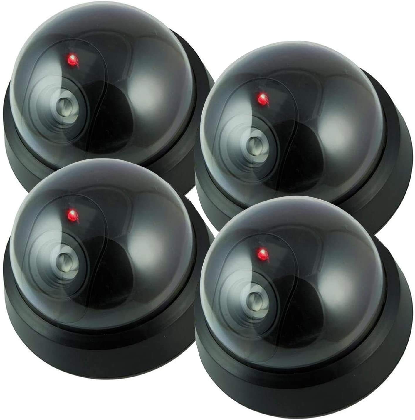 Octra Simulation Monitor Dummy Fake Security CCTV Dome Camera with LED Flashing Light, Outdoor and Indoor Use for Homes and Business (Black, 4)-image-22