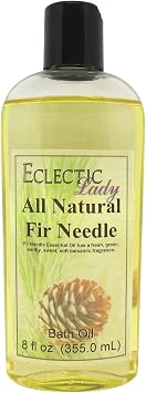 Fir Needle Bath Oil - Scented Body Oil - Relaxing & Moisturizing Bathing Oil - Fragrance Body Oil For Dry & Rough Sensitive Skin - 8 oz
