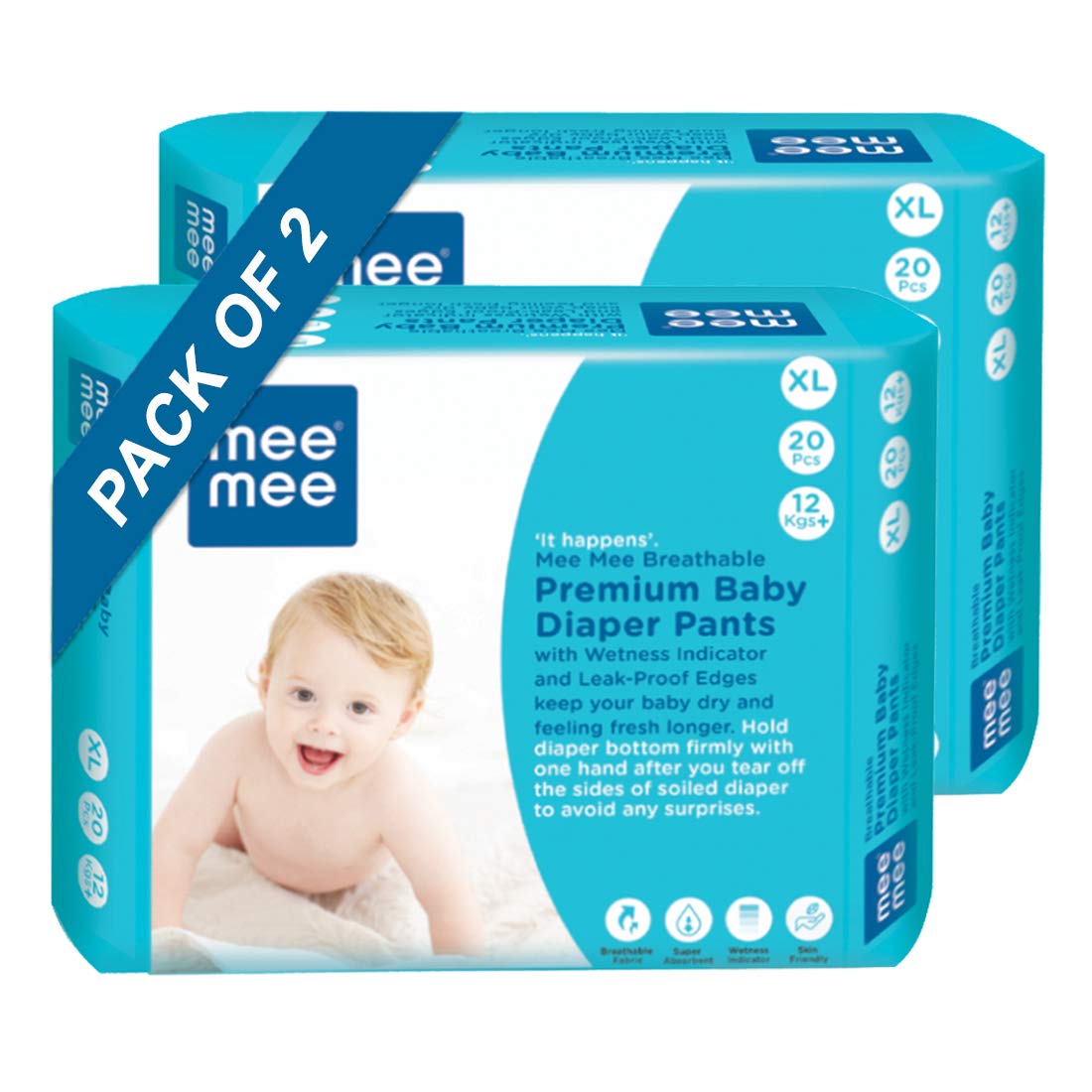 Mee Mee Breathable Premium Extra Large Xl Baby Diaper Pants