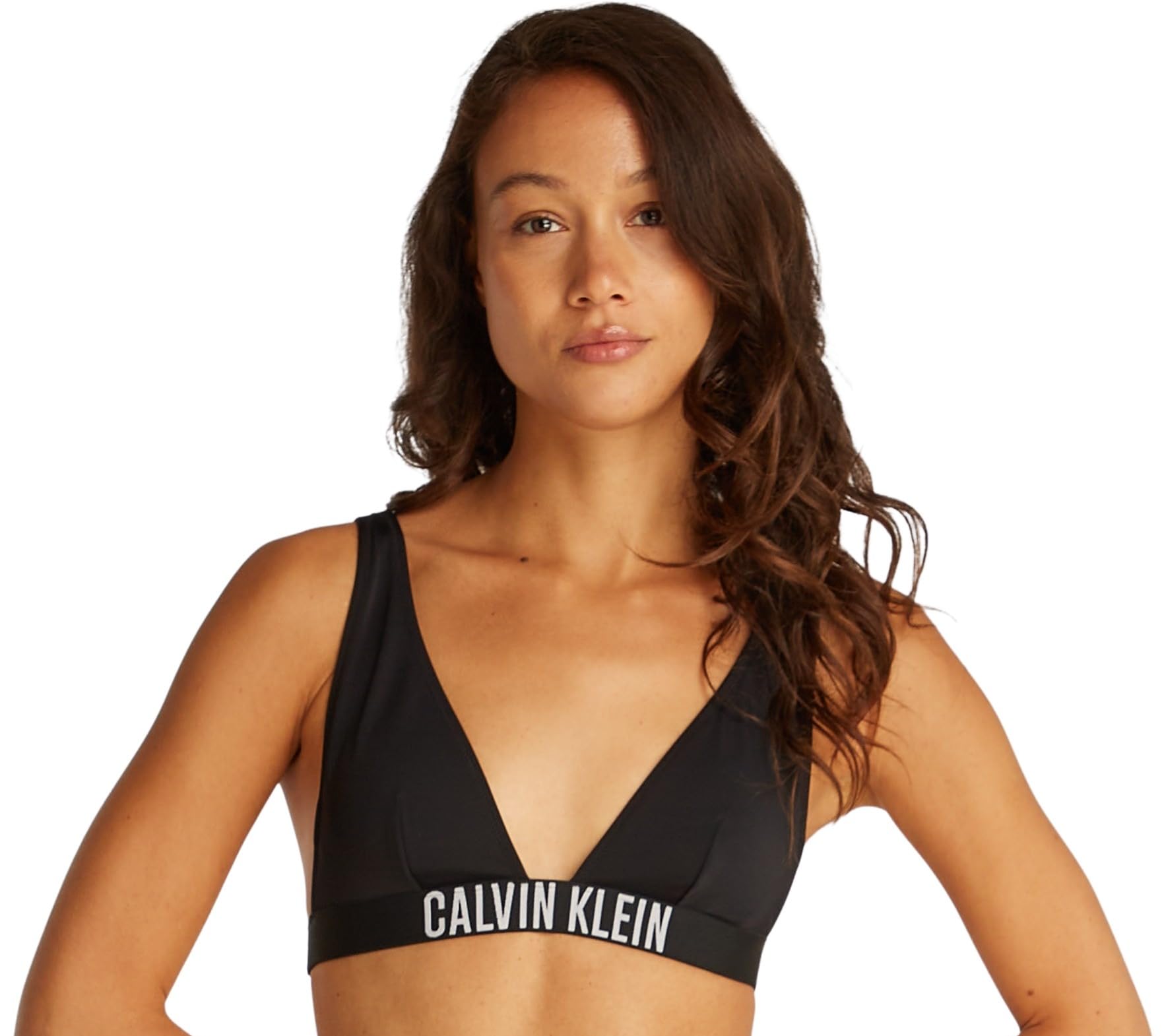 Calvin Klein Women’s Bralette Bikini Top with Removable Padding, Black (Pvh Black), S