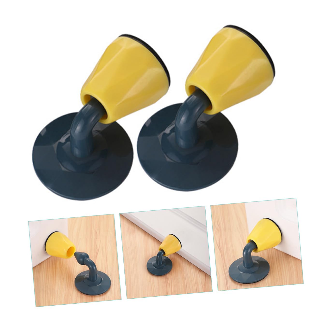 HOMSFOU Topes De Puerta De Protector De Pared para Tope para Inferior De Puerta Instalación Adhesiva Sin Perforación Protección para Mascotas Práctico Y Duradero 2 Piezas X 4
