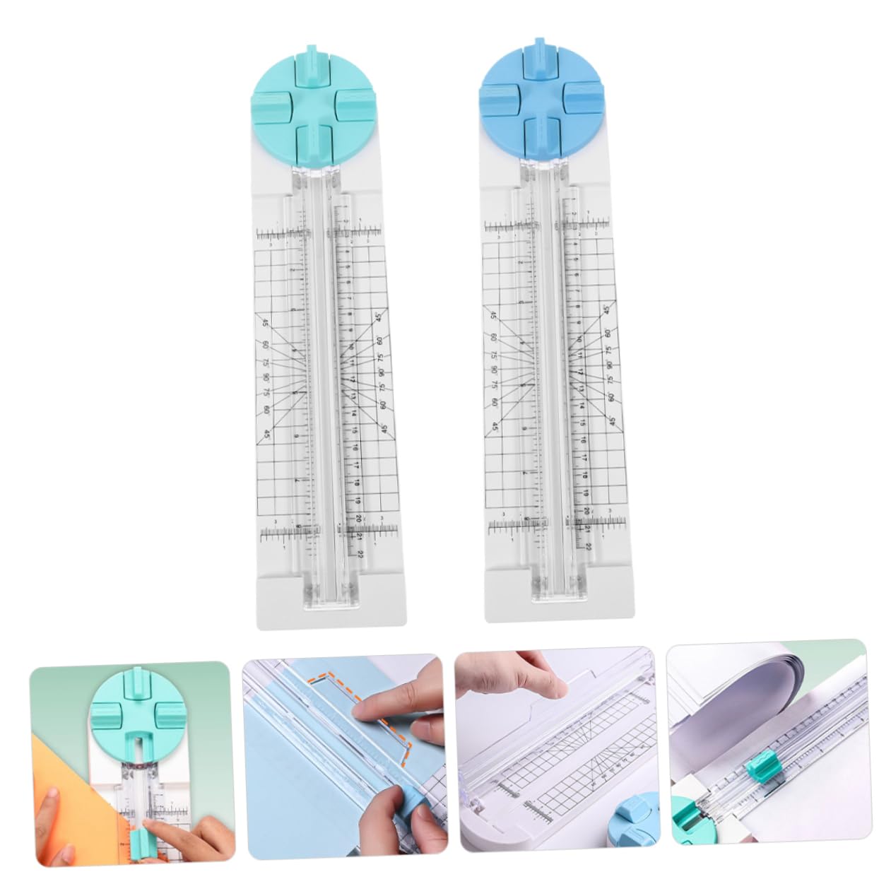 Papierschneider Robuster Kartonschneider 2 Stück Schneidewerkzeuge Für Bastelarbeiten Lineal Für Scrapbooking Papier Geschenkpapier Rollenschneider
