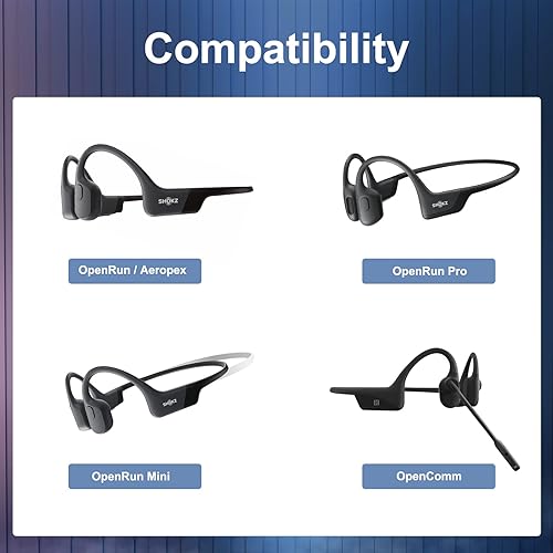 Miniatura 2 de Paquete de 2 cables de carga para Shokz AeropexOpenRun, OpenRun Pro, OpenRun Mini y OpenComm 2UC, para cable de carga Aftershokz, cable USB