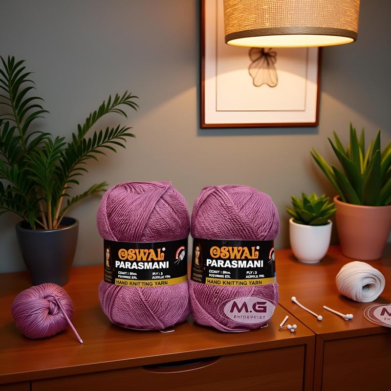 Image of M.G Enterprise Parasmani SalmonKnitting Yarn 200 Premium Wool Yarn for Crochet & DIY Craft