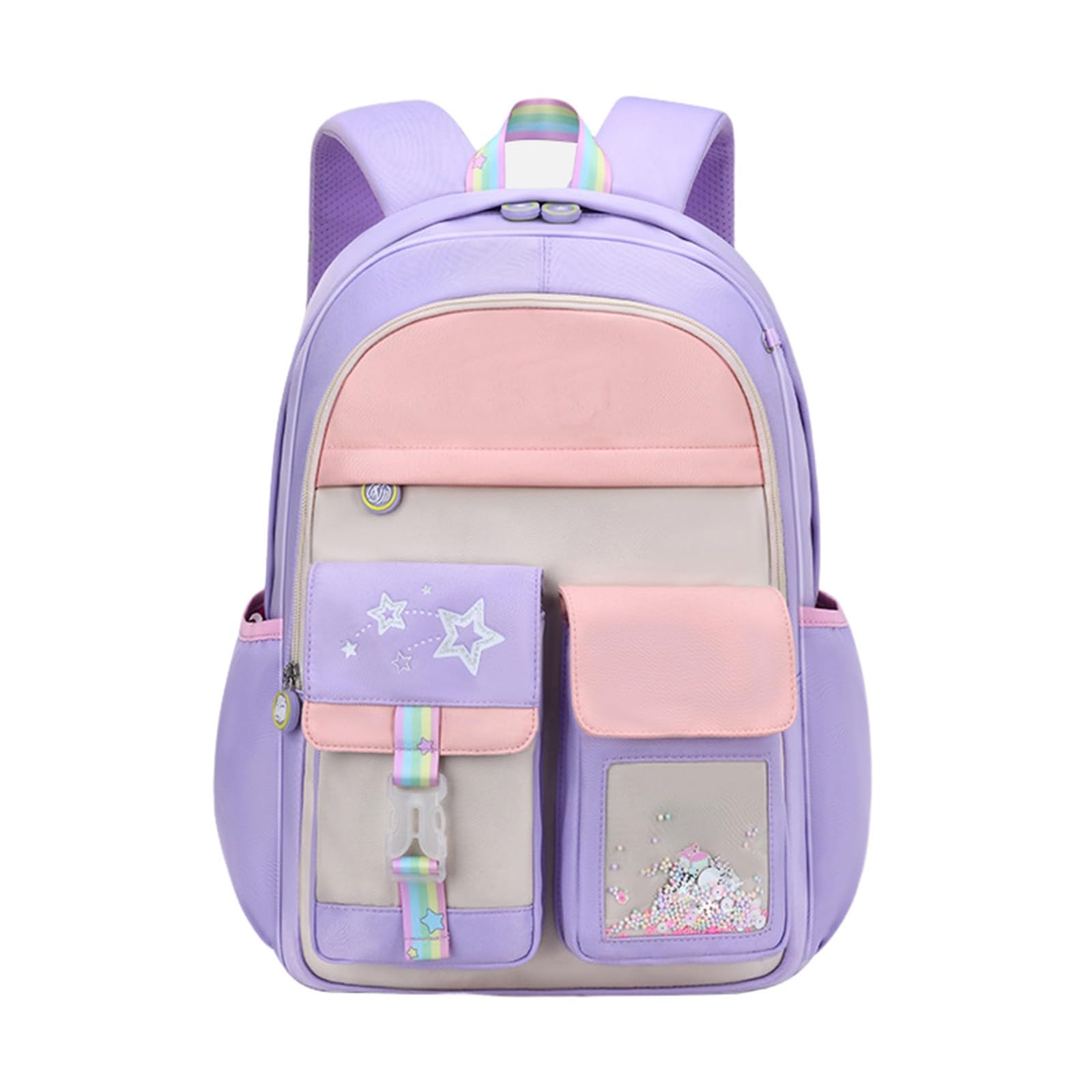 Mochilas escolares para niñas estudiantes de secundaria con compartimentos amplios 8