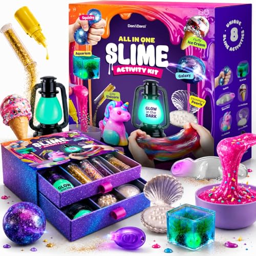 Slime Kit for Girls Ages 8-12 - All-in-One DIY Slime Making Kit, Galaxy Unicorn...