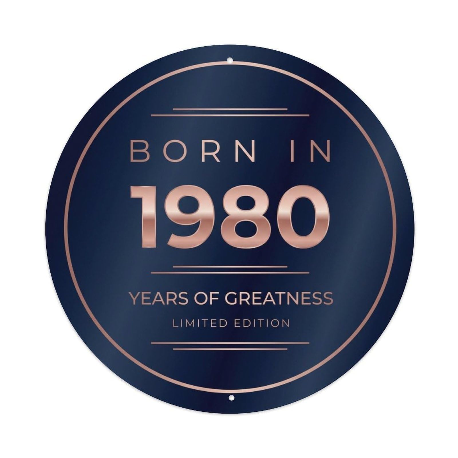 Born In 1980 Years Of Greatness Year-Themed Birthday Gift Metal Tin Sign