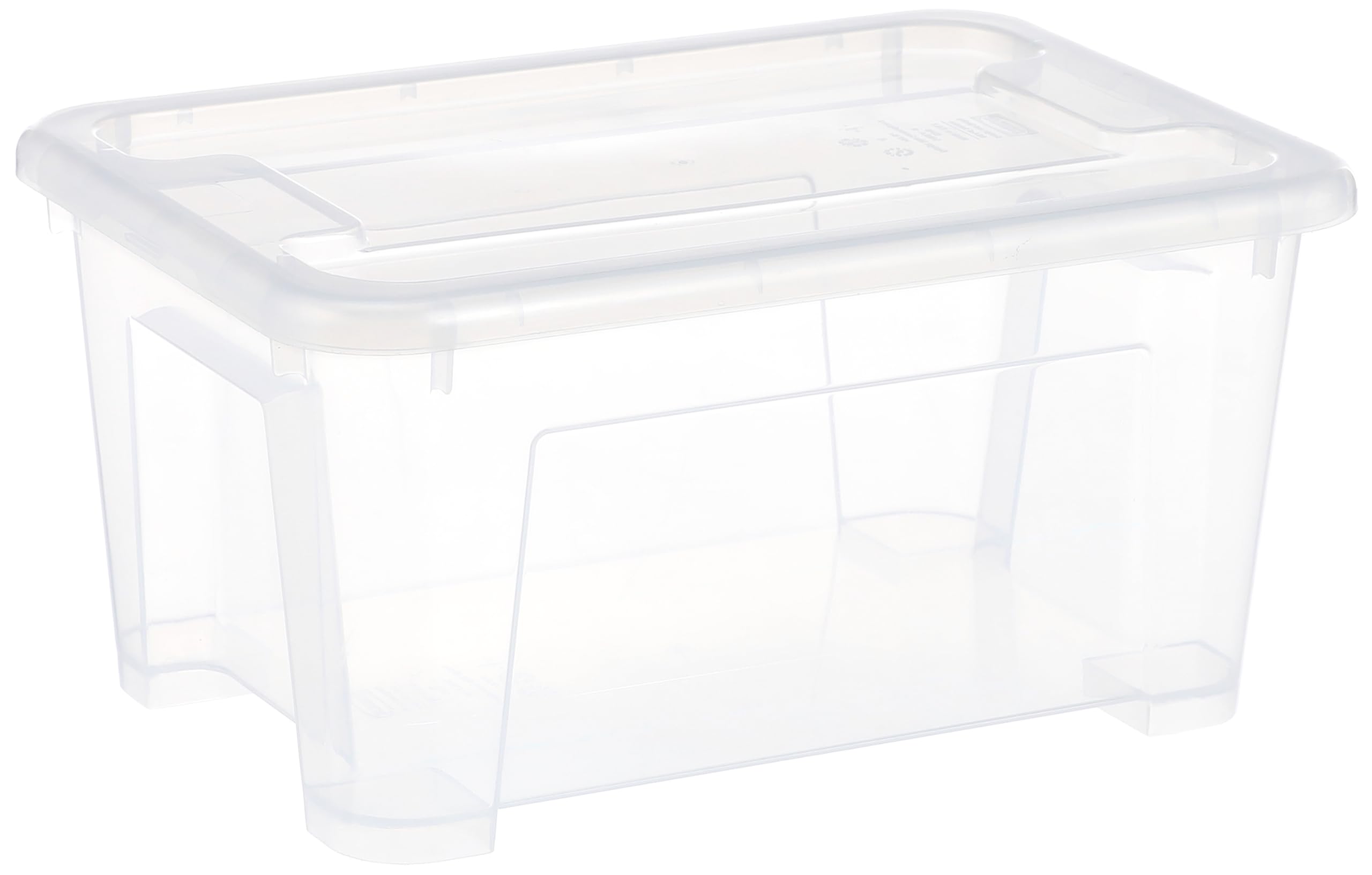 Ikea White Samla Small Storage Box, Transparent, 5 Litres, 28X19x14 Centimetres, Plastic