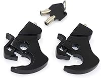 Vista 8 de HTTMT - Kit de pestillo de bloqueo desmontable compatible con el portaequipajes Touring Sissy Bar 1984-2020 [P/N: MT502-003-RLS01-BK]