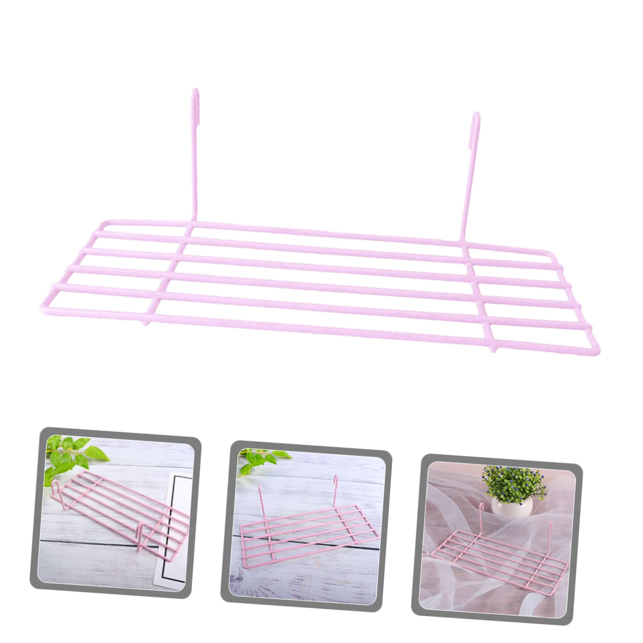 TOYANDONA Soporte de Hierro para Pájaros Plataforma Colgante para Jaulas Estante Espacioso y Resistente para Periquitos Instalación Rejillas o Paredes